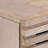 vidaXL Dressoirs 2 st 60x34x75 cm massief ruw mangohout