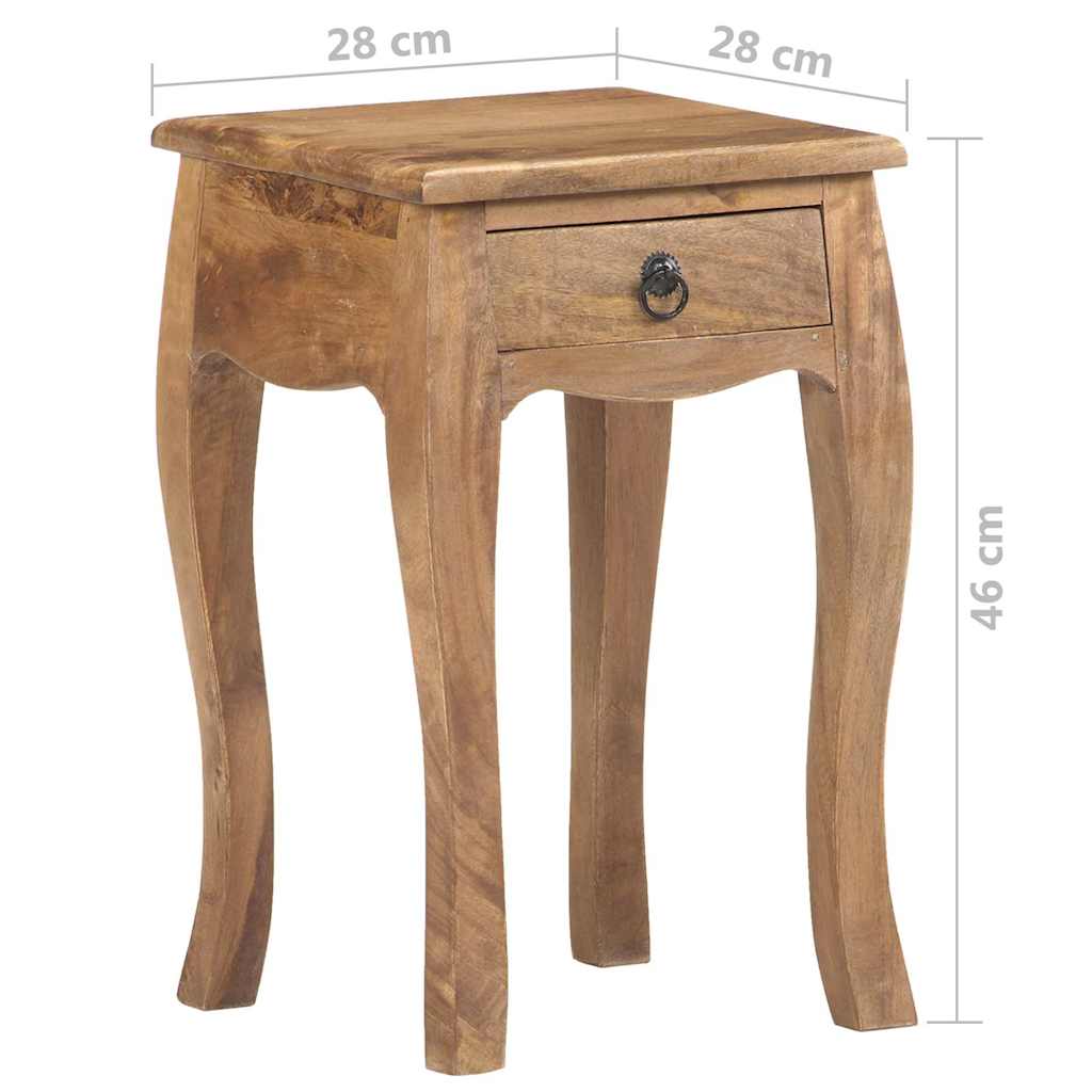 vidaXL Nachtkastje 28x28x46 cm massief mangohout