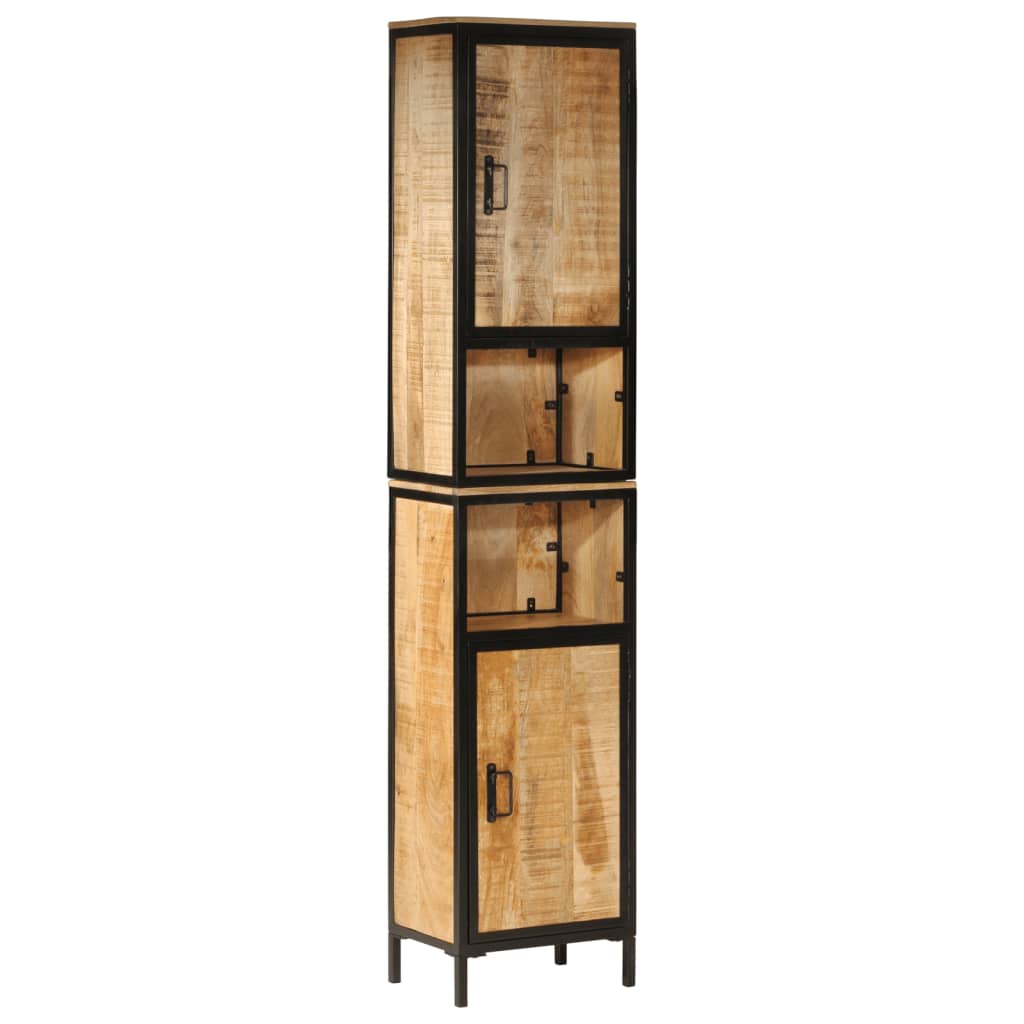 vidaXL Badkamerkast 40x27x180 cm ijzer en massief mangohout