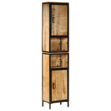 vidaXL Badkamerkast 40x27x180 cm ijzer en massief mangohout