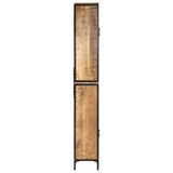 vidaXL Badkamerkast 40x27x180 cm ijzer en massief mangohout