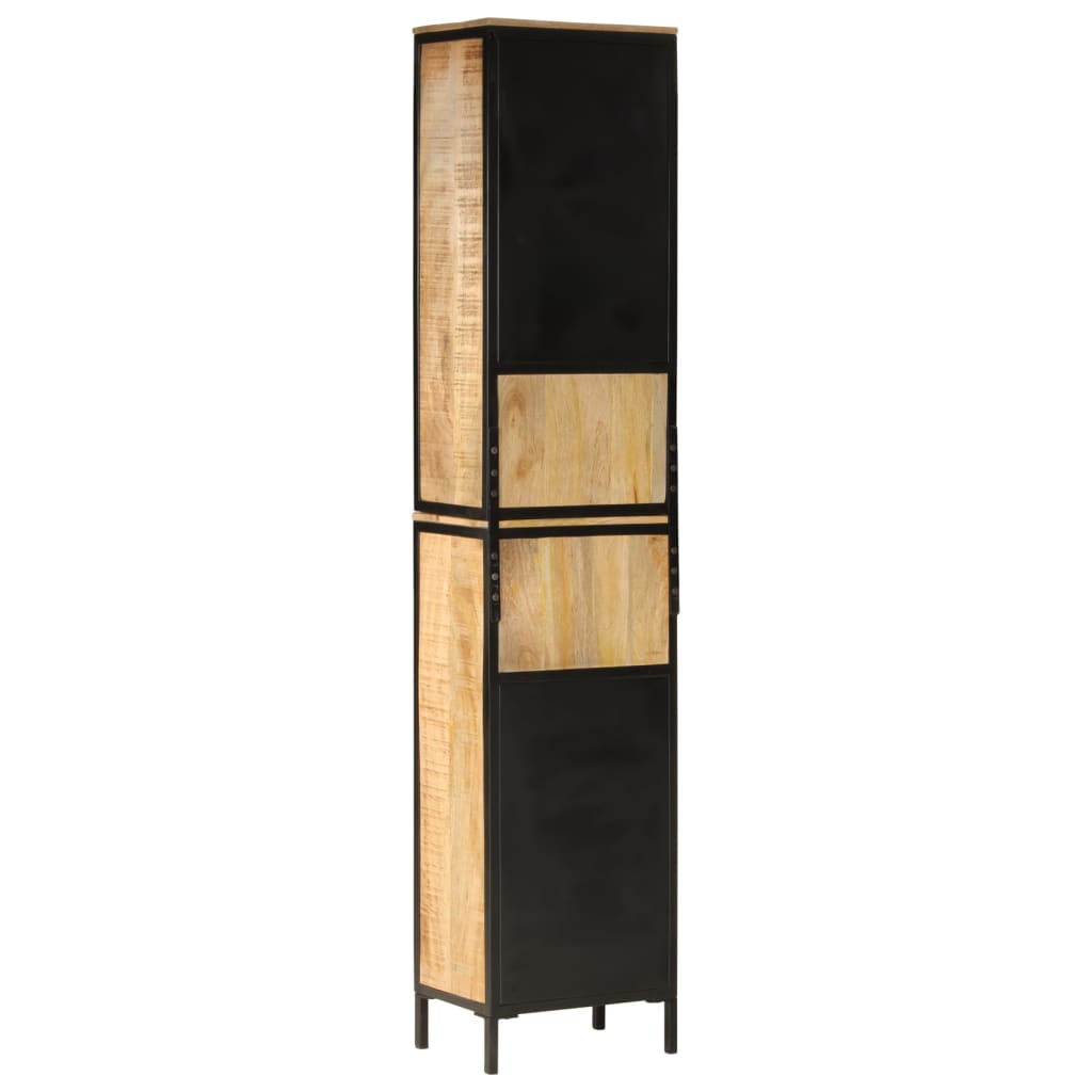 vidaXL Badkamerkast 40x27x180 cm ijzer en massief mangohout