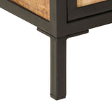vidaXL Badkamerkast 40x27x180 cm ijzer en massief mangohout