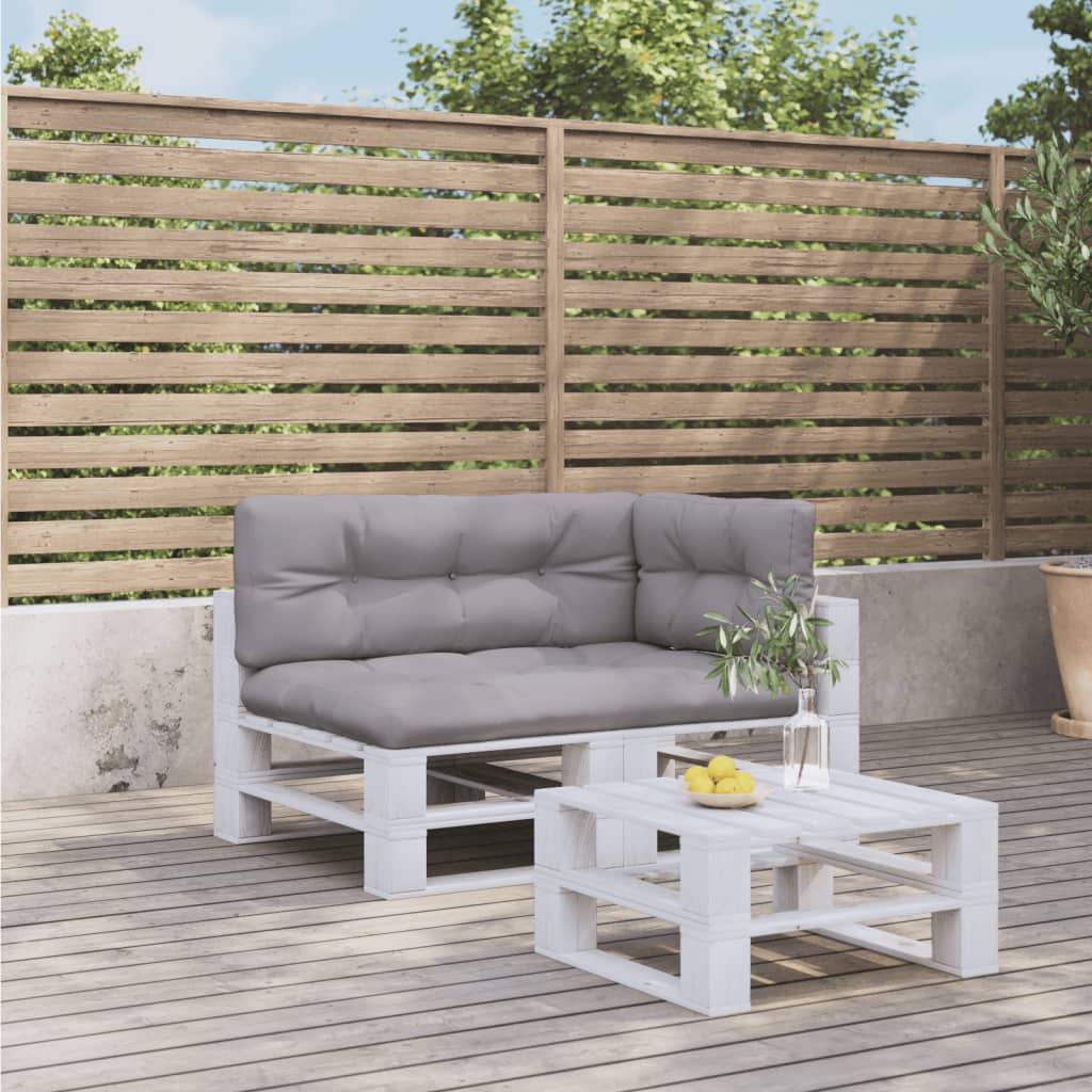 vidaXL Palletkussens 3 st stof antracietkleurig