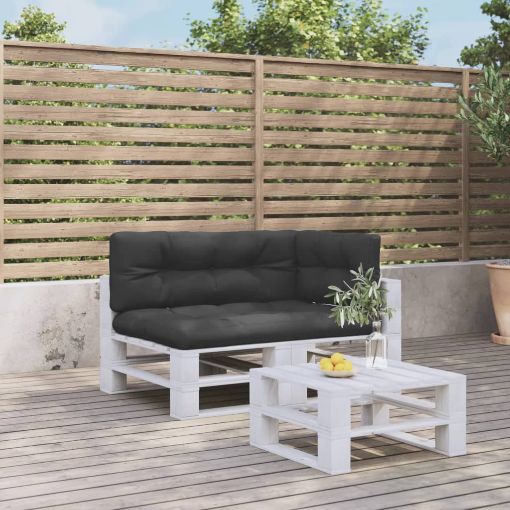 vidaXL Palletkussens 3 st stof antracietkleurig