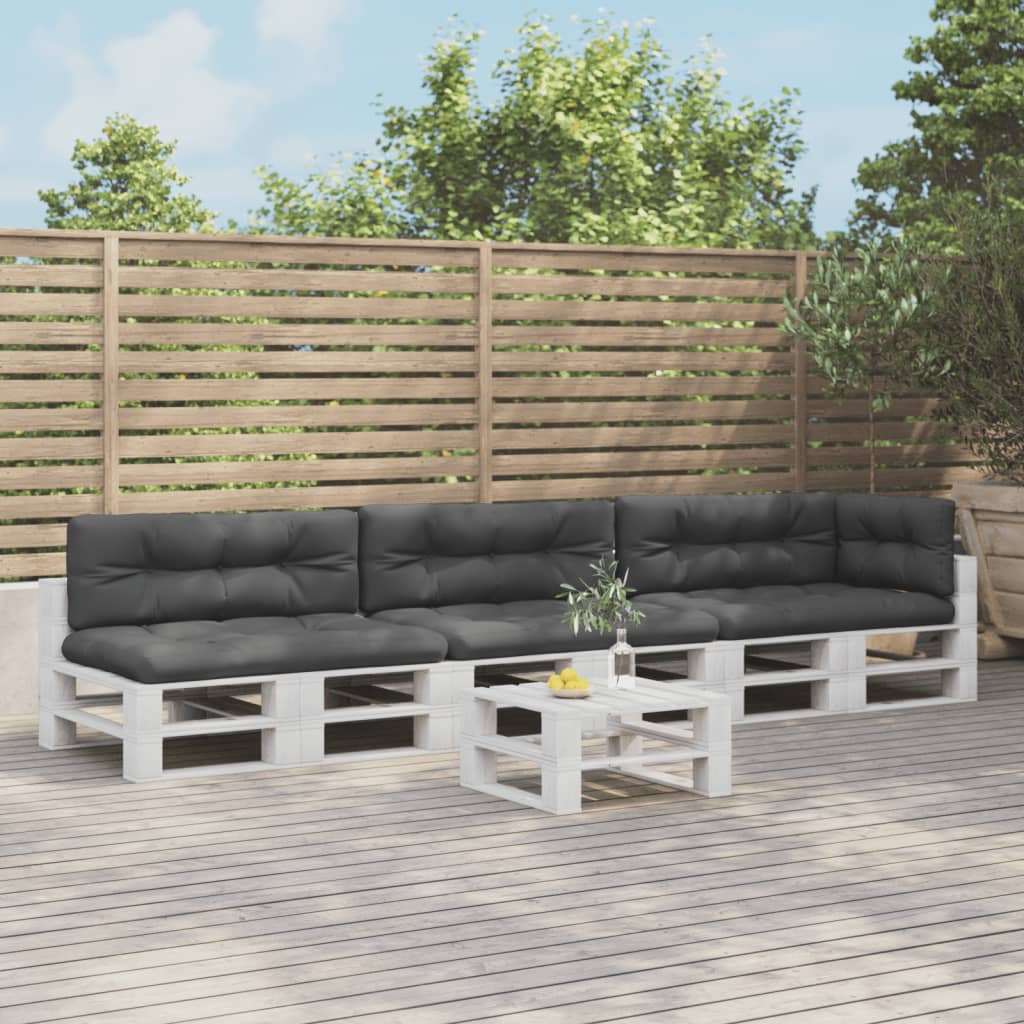 vidaXL Palletkussens 7 st stof antracietkleurig