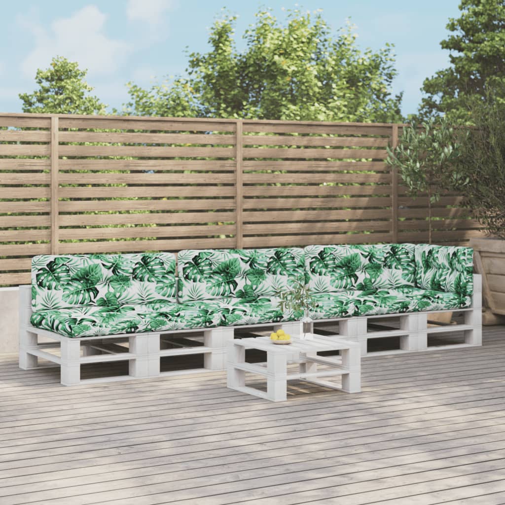 vidaXL Palletkussens 7 st stof antracietkleurig