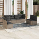 vidaXL 8-delige Loungeset met kussens poly rattan zwart