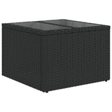 vidaXL 10-piece Garden Sofa Set with Cushions Black Poly Rattan