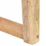 vidaXL Bench 110 cm Genuine Leather and Solid Mango Wood Brown