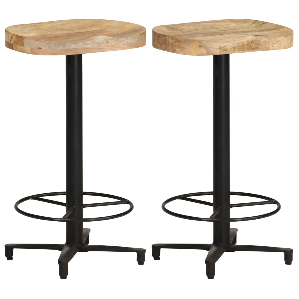 vidaXL Barkrukken 2 st 76 cm massief mangohout
