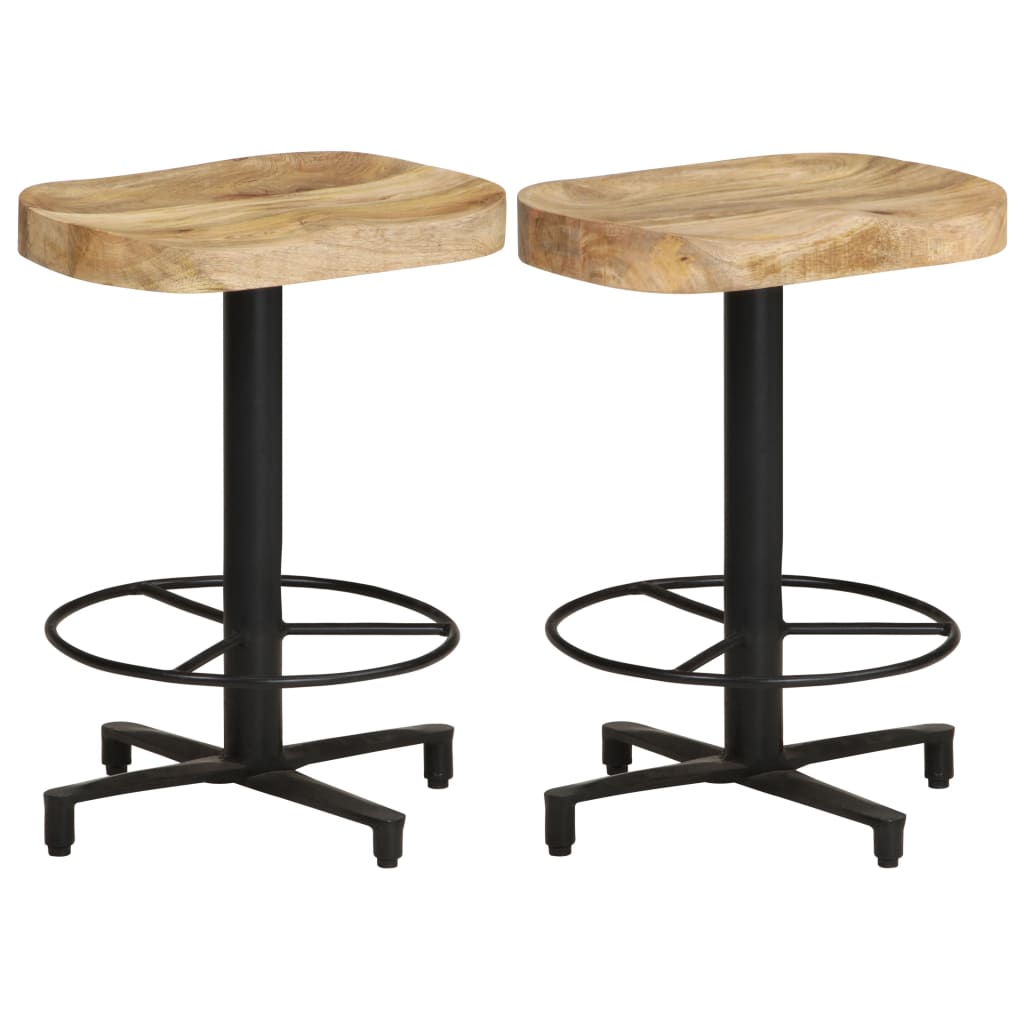 vidaXL Barkrukken 2 st 76 cm massief mangohout