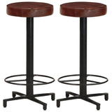 vidaXL Bar Stools 2 pcs 76 cm Genuine Leather