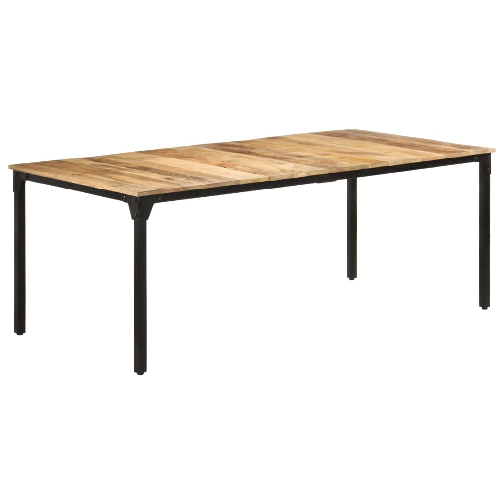 vidaXL Eettafel 160x80x76 cm ruw mangohout