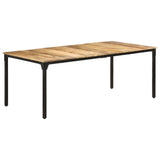 vidaXL Eettafel 160x80x76 cm ruw mangohout