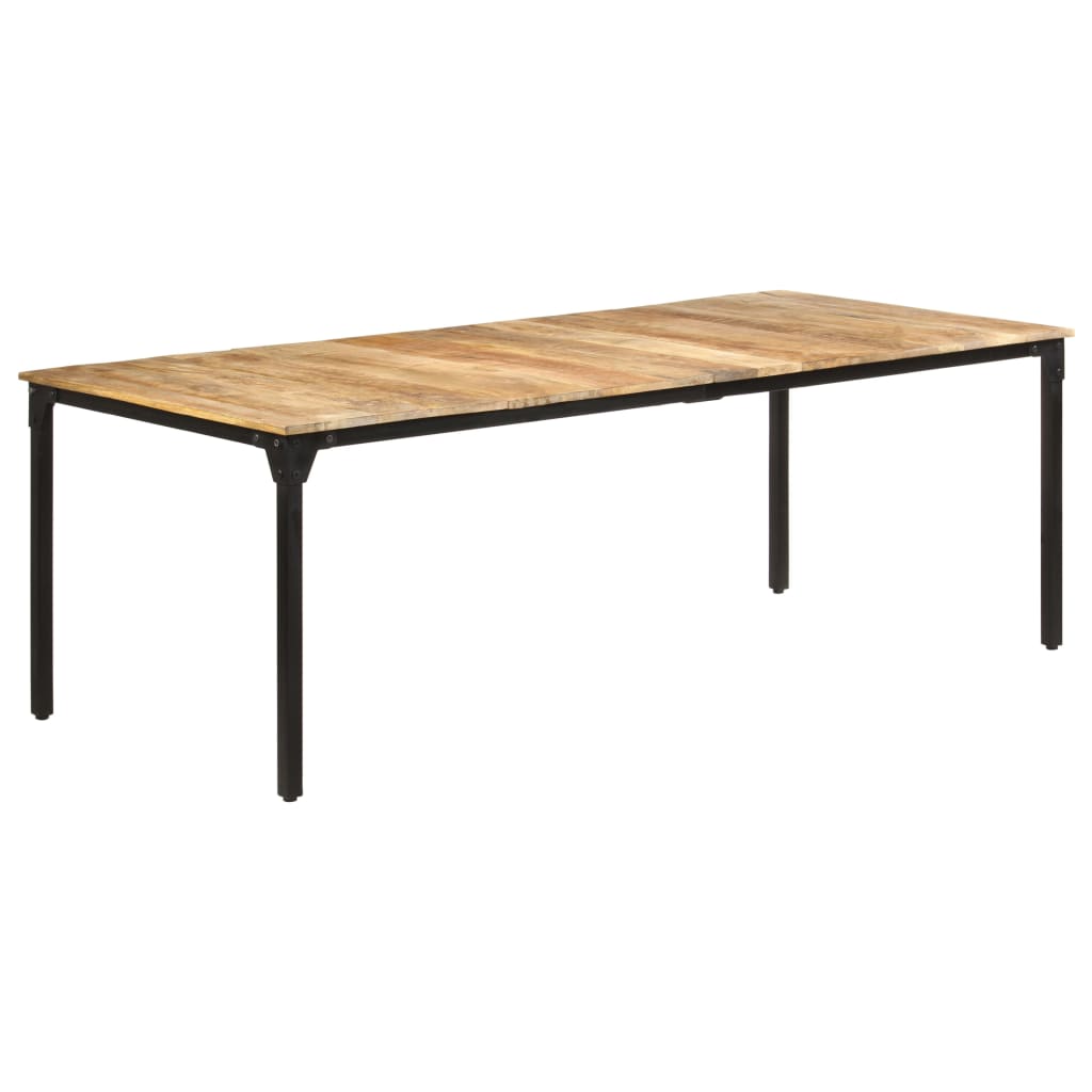vidaXL Eettafel 160x80x76 cm ruw mangohout