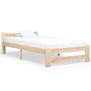 vidaXL Cadre de lit massif vert 90x200 cm
