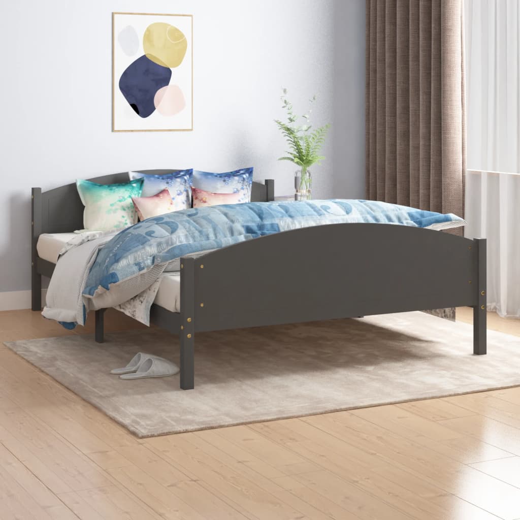 vidaXL Bedframe massief grenenhout 140x200 cm