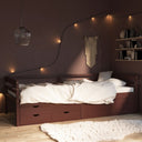 vidaXL Bedframe met lades en kast grenenhout honingbruin 90x200 cm