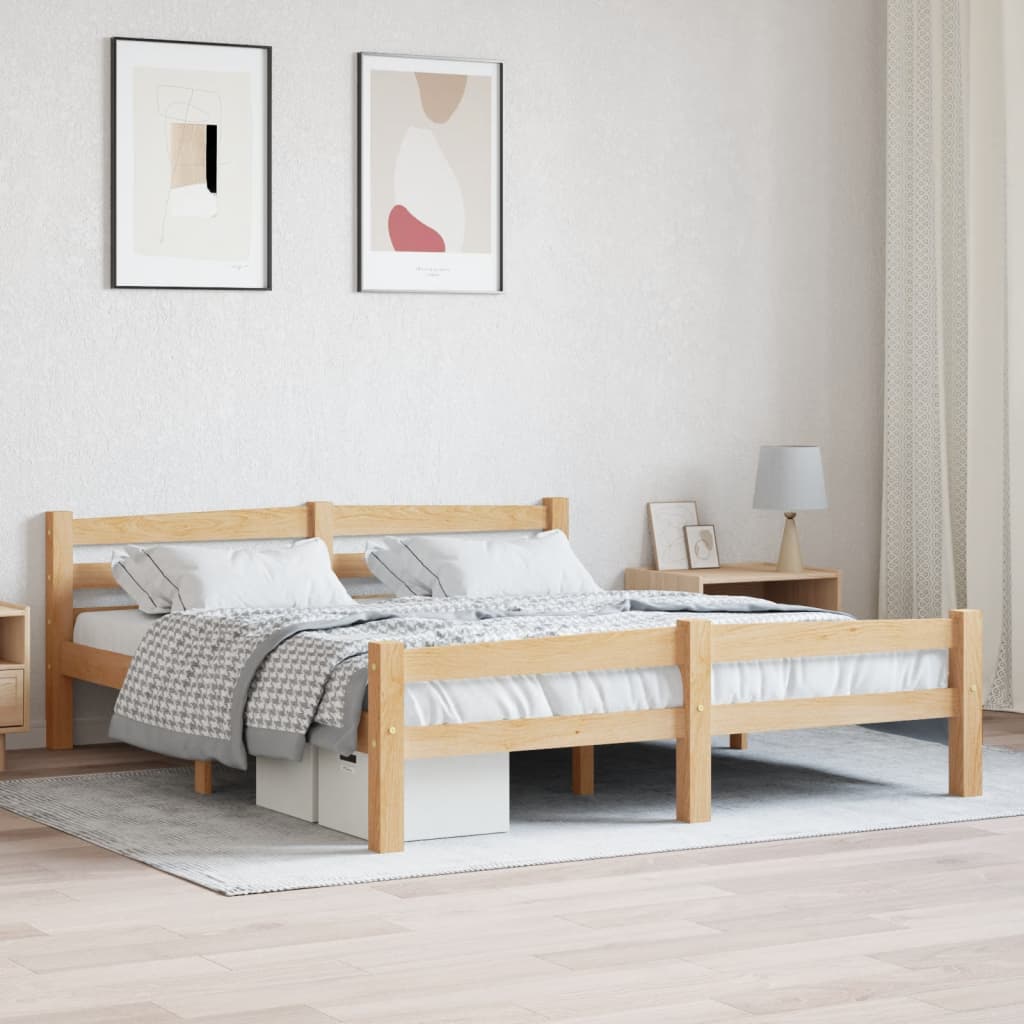 vidaXL Bedframe massief grenenhout 90x200 cm