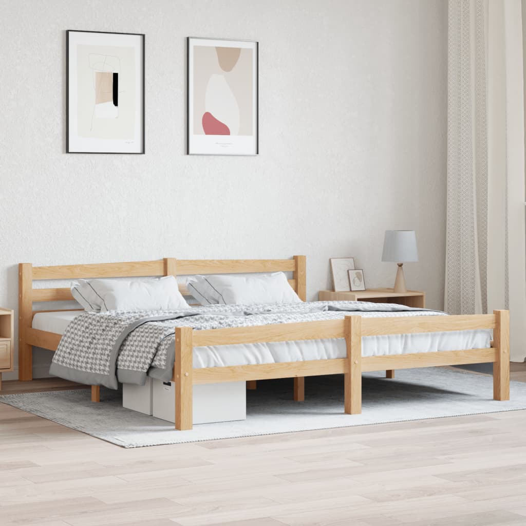 vidaXL Bedframe massief grenenhout 90x200 cm