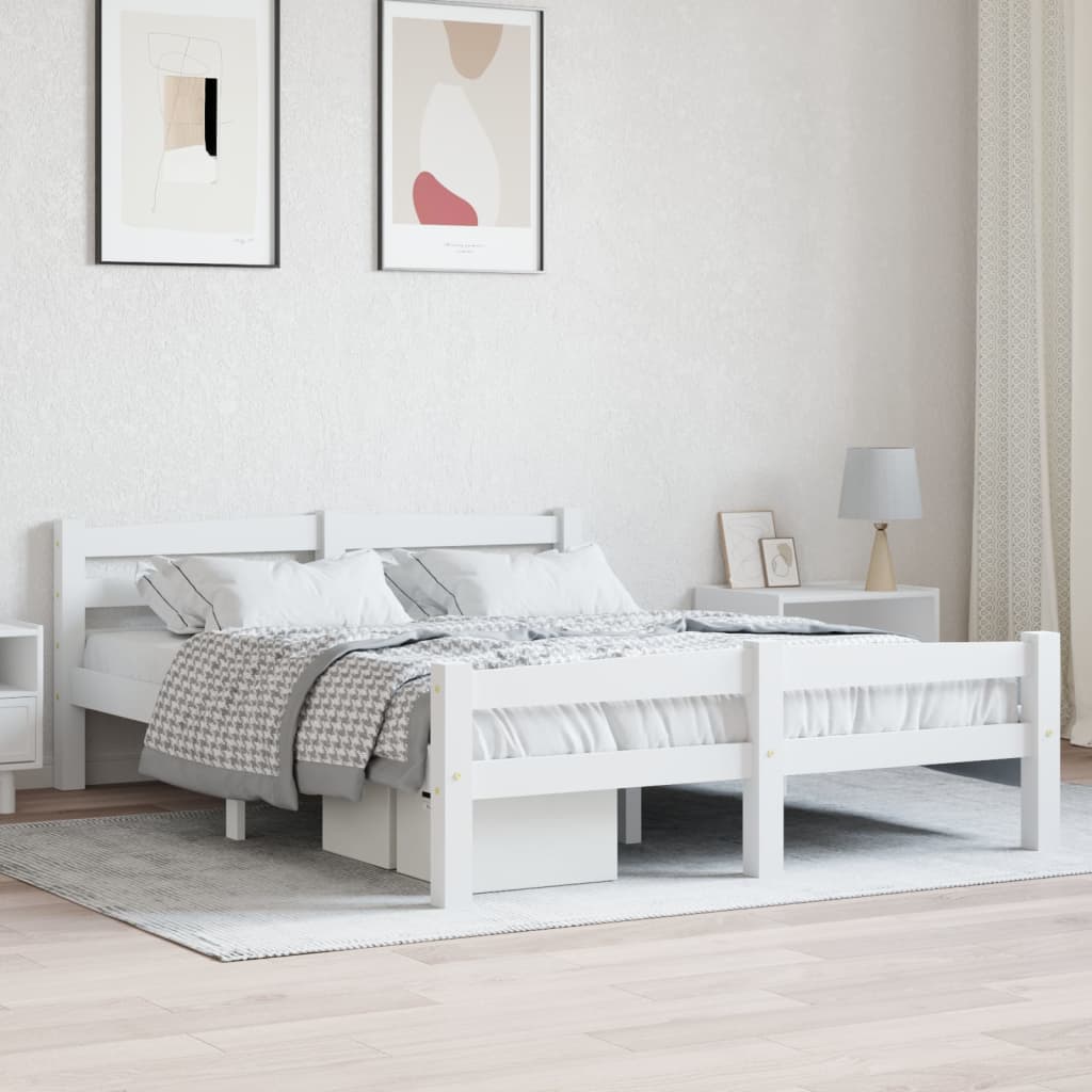 vidaXL Bedframe massief grenenhout 90x200 cm