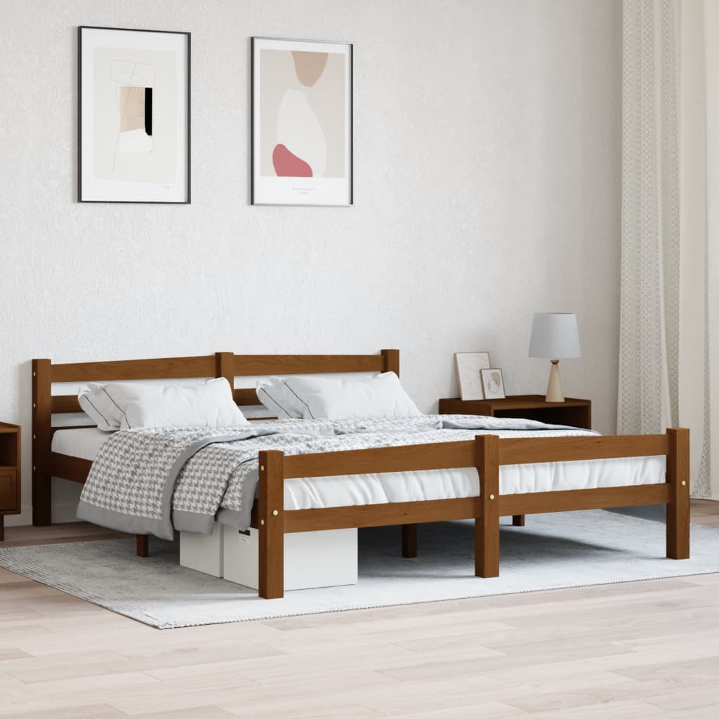 vidaXL Bedframe massief grenenhout 90x200 cm