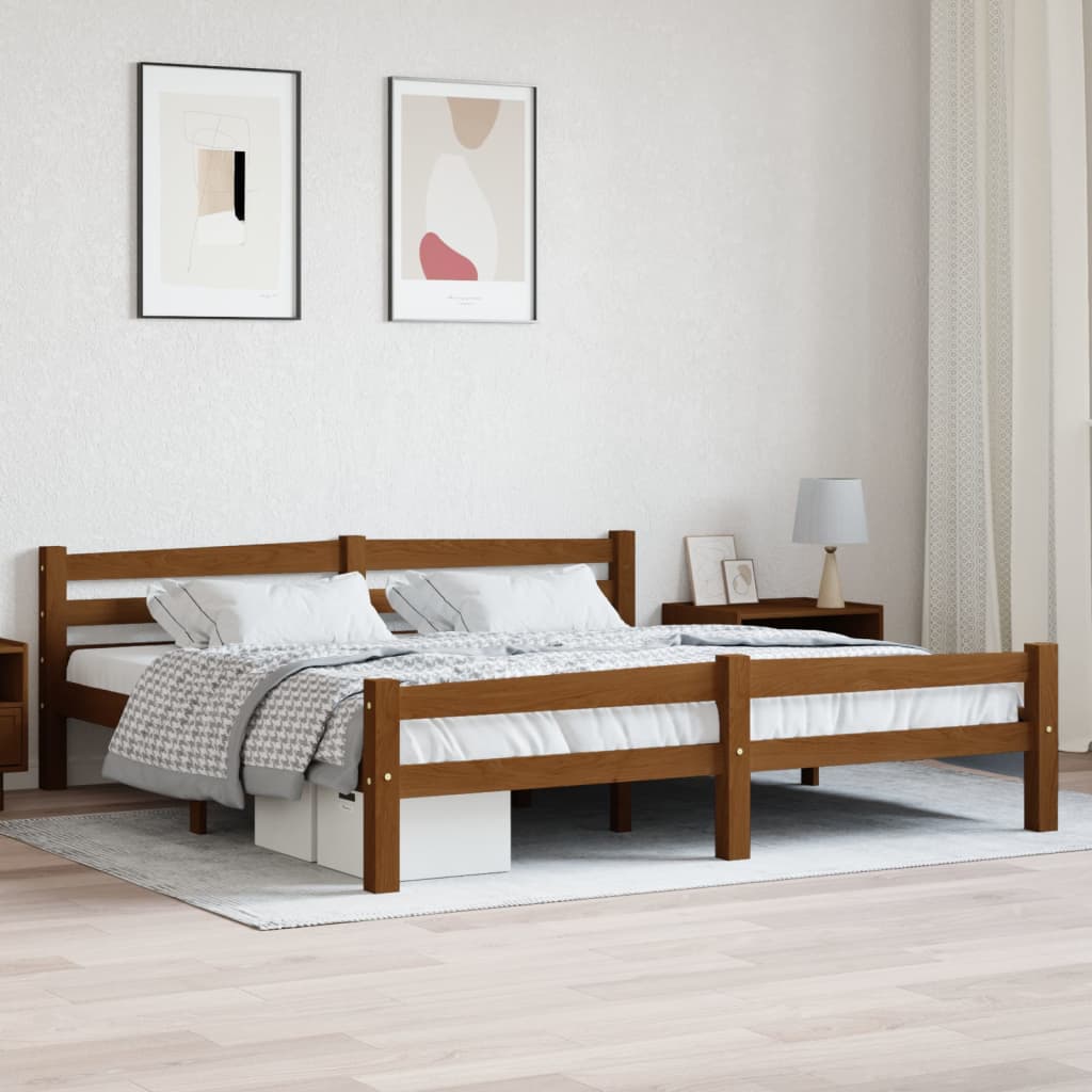 vidaXL Bedframe massief grenenhout 90x200 cm