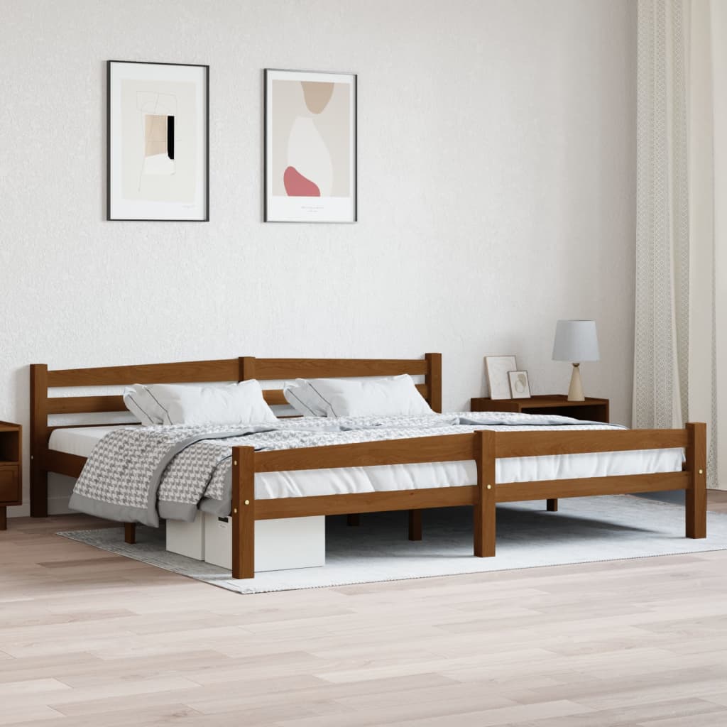 vidaXL Bedframe massief grenenhout 90x200 cm