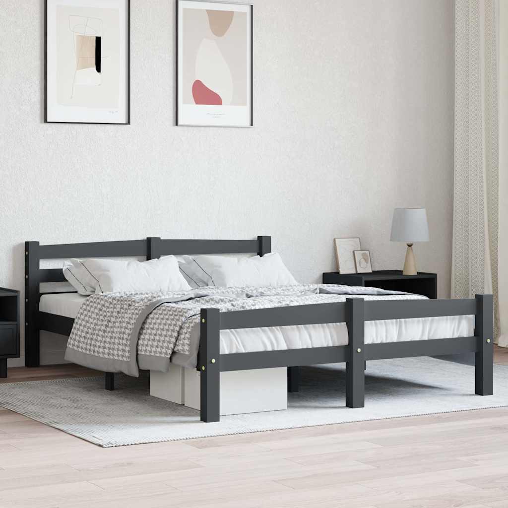 vidaXL Bedframe massief grenenhout 90x200 cm