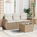 vidaXL 3-Piece Lounge Set with Cushions Poly Rattan Black