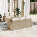 vidaXL 6-Piece Lounge Set with Cushions Poly Rattan Black