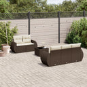 vidaXL 6-Piece Lounge Set with Cushions Poly Rattan Black
