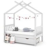 vidaXL Kinderbedframe met lade massief grenenhout 70x140 cm