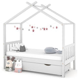 vidaXL Kinderbedframe met lade massief grenenhout 70x140 cm