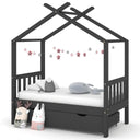 vidaXL Kinderbedframe met lade massief grenenhout 70x140 cm