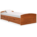 vidaXL Bedframe met 2 lades massief grenenhout 90x200 cm