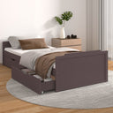 vidaXL Cadre de lit avec bois massif vert 90x200 cm