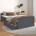 vidaXL Cadre de lit avec bois massif vert 90x200 cm