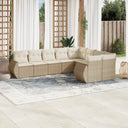 vidaXL 9-piece Poly Rattan Lounge Set with Cushions Black