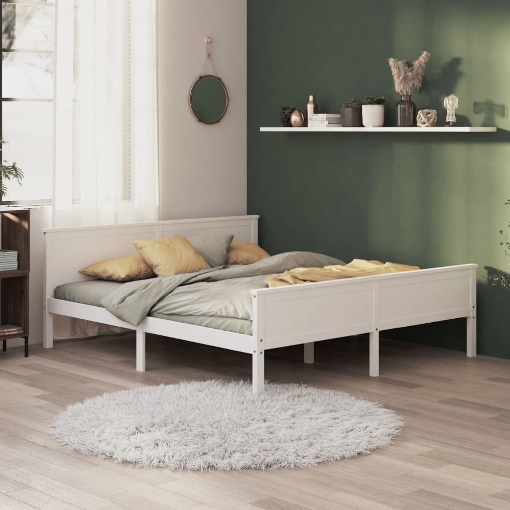 vidaXL Cadre de lit massif vert grenenhout 120x200 cm