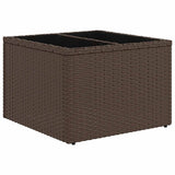 vidaXL 11-Piece Garden Lounge Set with Cushions, Black Poly Rattan
