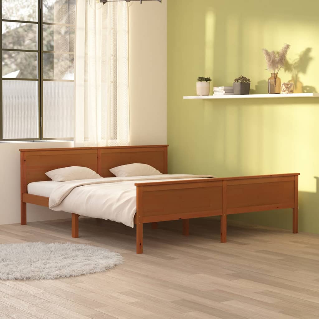 vidaXL Cadre de lit massif vert grenenhout 120x200 cm