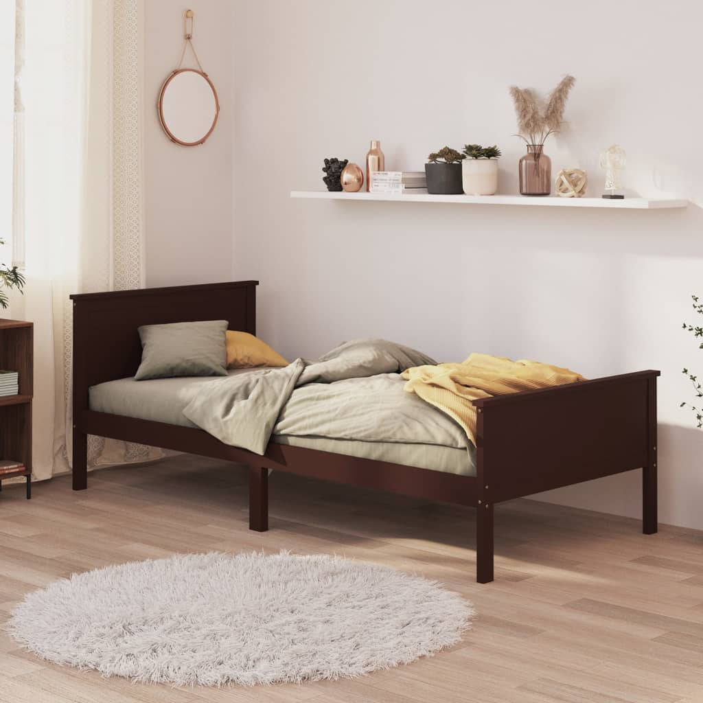 vidaXL Cadre de lit massif vert grenenhout 120x200 cm