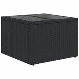 vidaXL 11-delige tuinbankset met kussens, zwart polyrotan