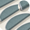 vidaXL Stair Mats 15 pcs 56x17x3 cm Anthracite Half Round