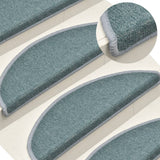 vidaXL Stair Mats 15 pcs 56x17x3 cm Anthracite Half Round