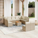 vidaXL 12-delige Loungeset met kussens poly rattan zwart