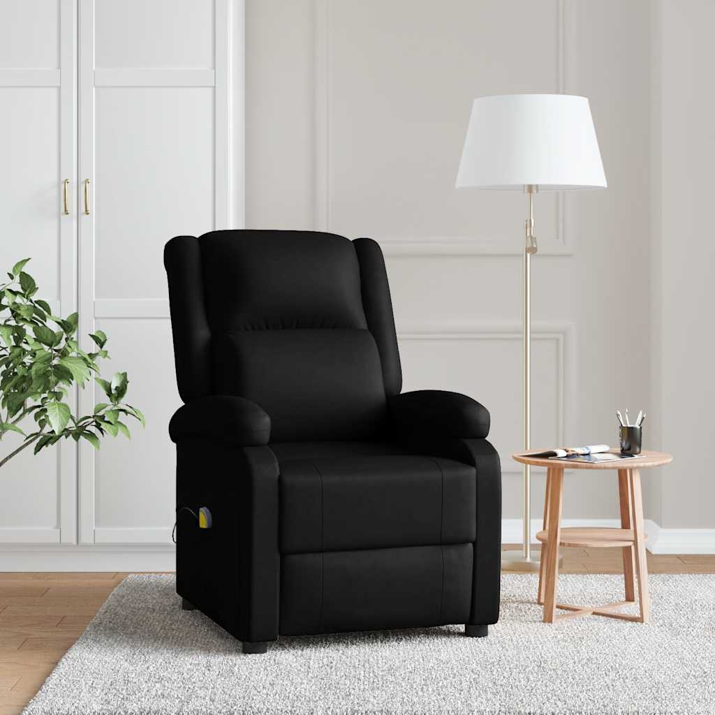 vidaXL Massagestoel kunstleer zwart
