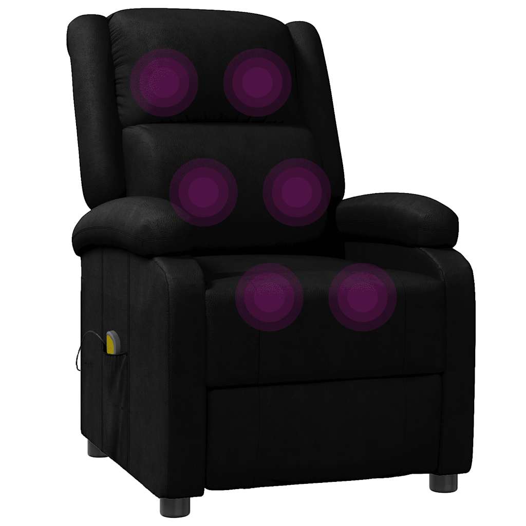 vidaXL Massage Chair Artificial Leather Black